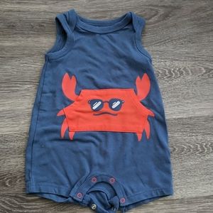 Crab tank top romper